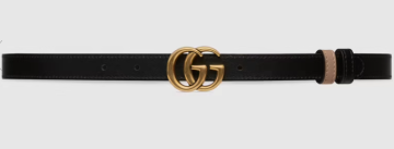 GG Marmont reversible thin belt - Belt, Powder