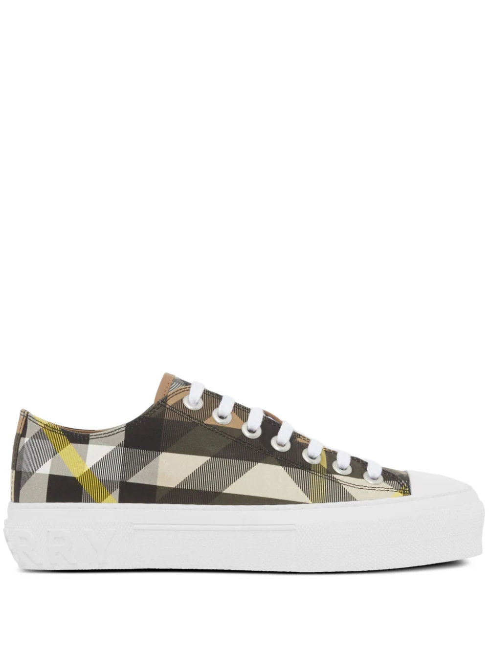 Exaggerated Check-print sneakers - Ayakkabı, Desenli