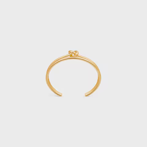 Knot Double Cuff in Brass with Gold Finish - Bilezik